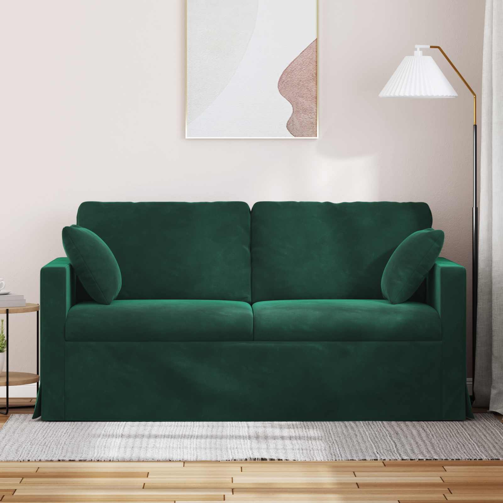 Bank Donkergroen 158 x 78 x 80 cm Fluweel