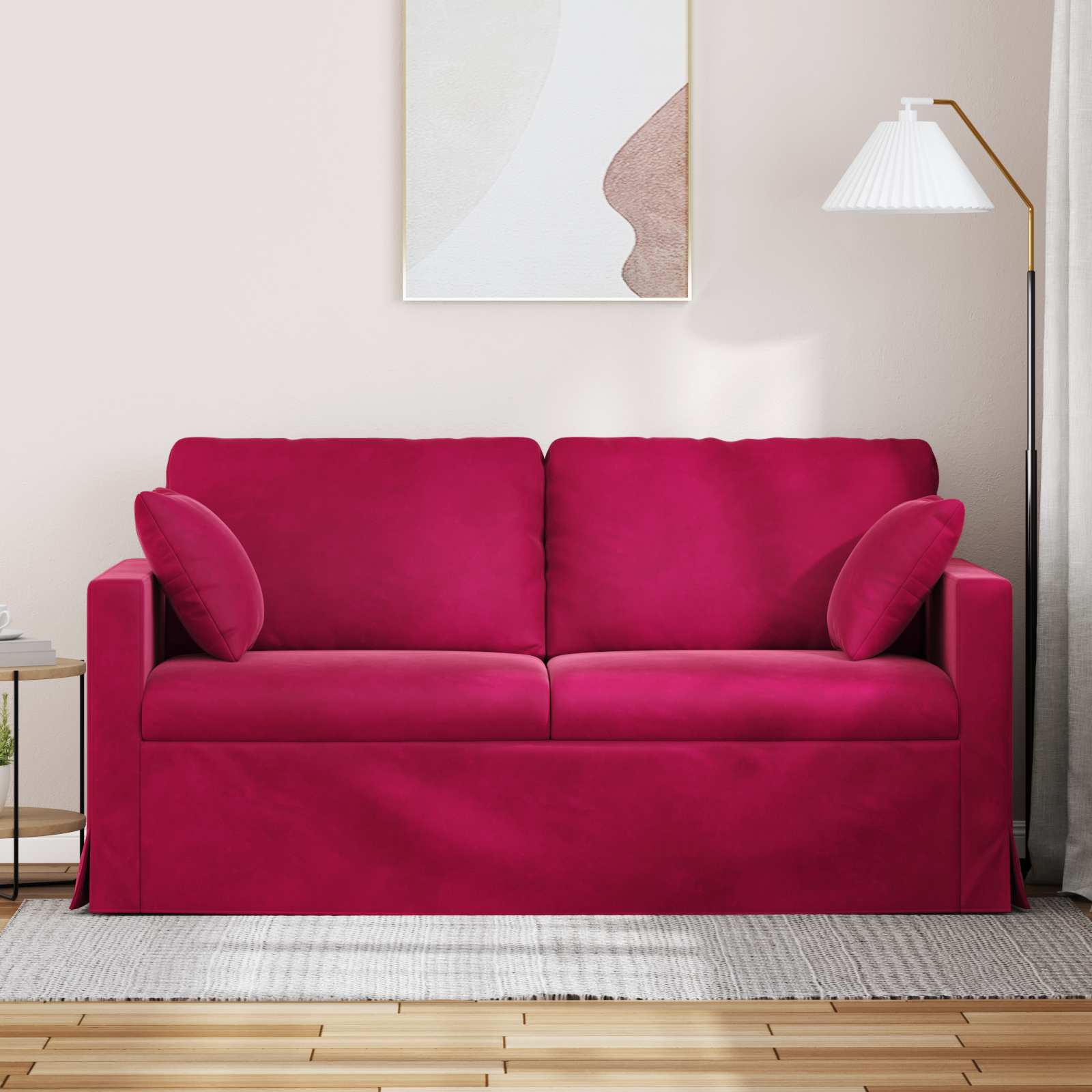 Bank Wijnrood 158 x 78 x 80 cm Fluweel
