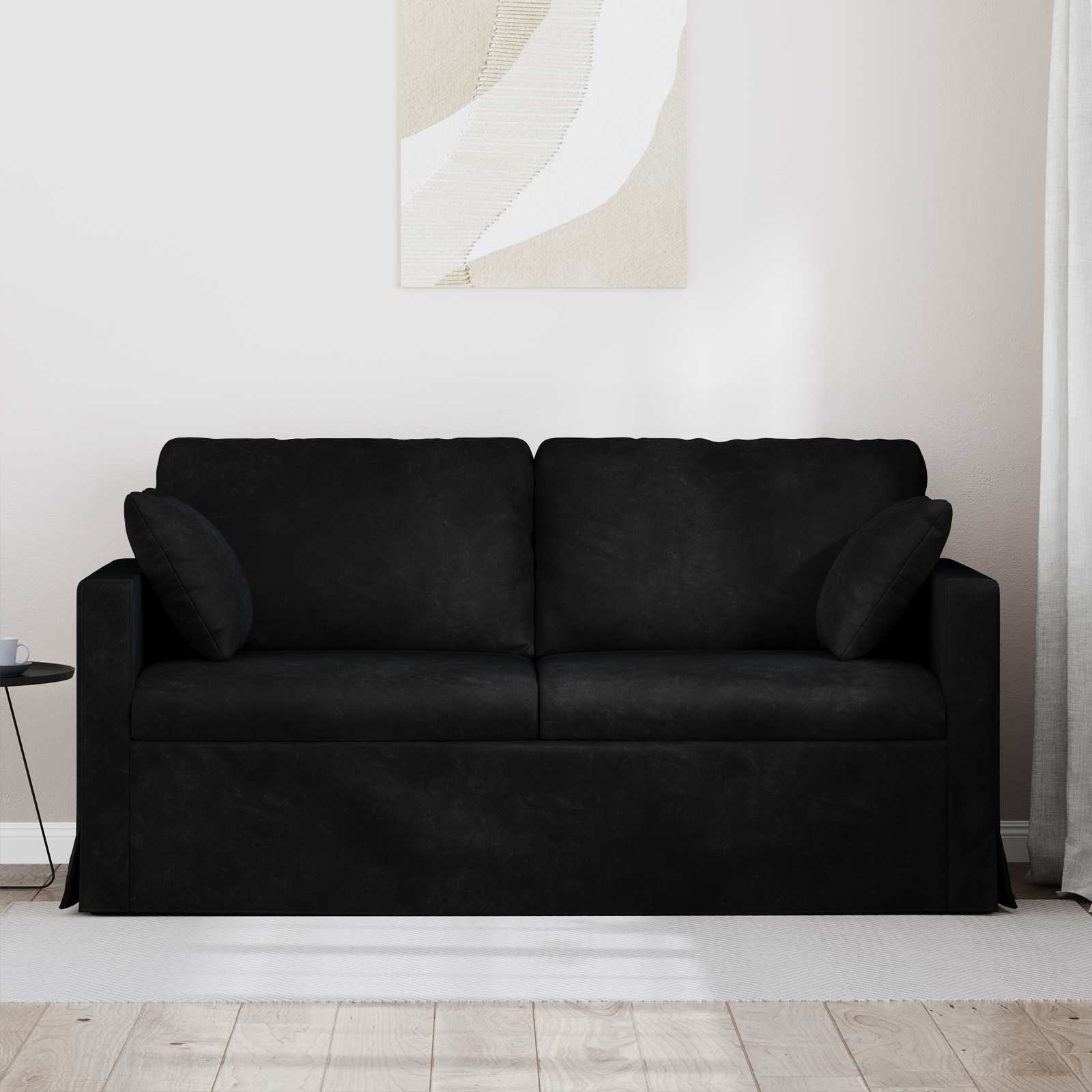 Bank Zwart 158 x 78 x 80 cm Fluweel