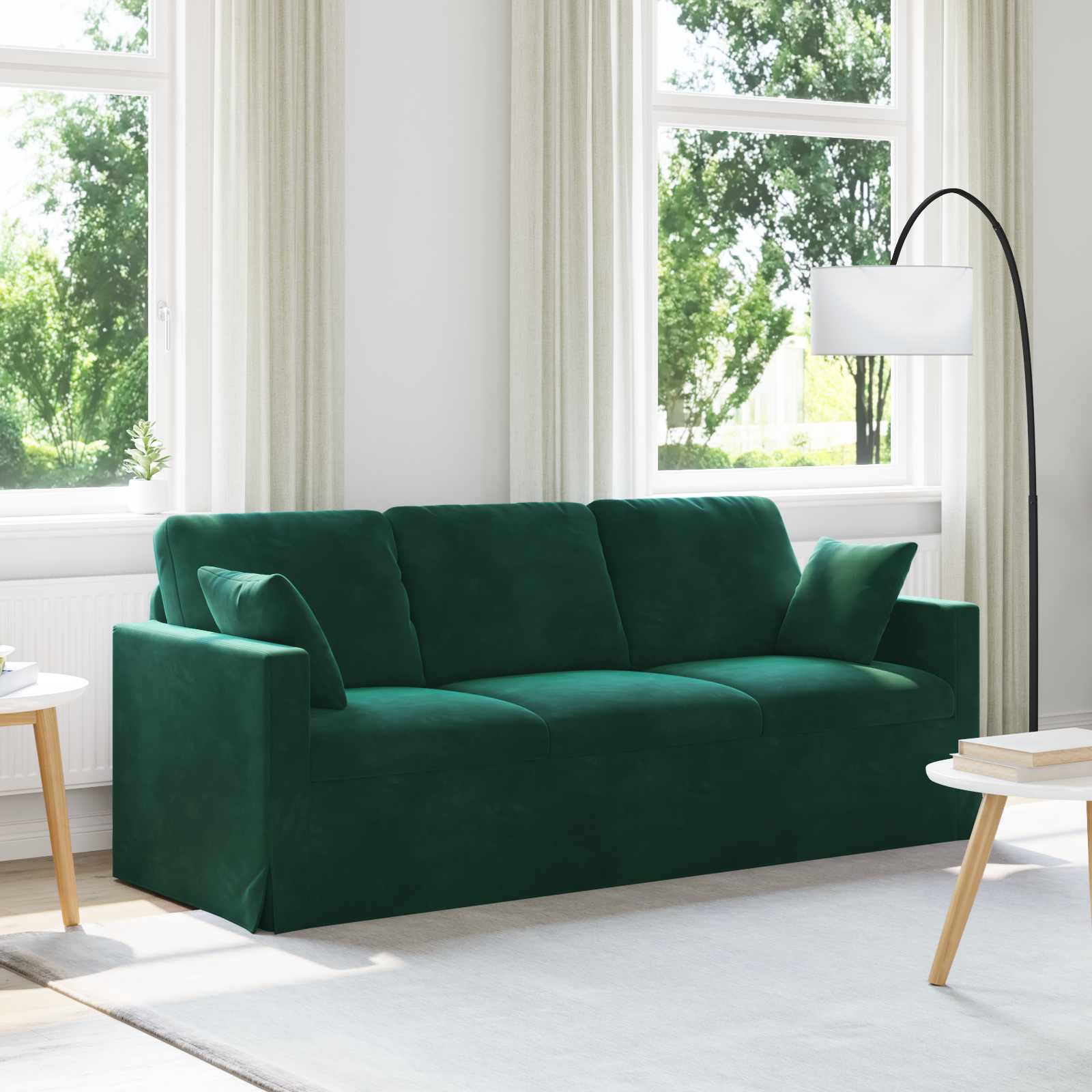 Bank Donkergroen 198 x 78 x 80 cm Fluweel