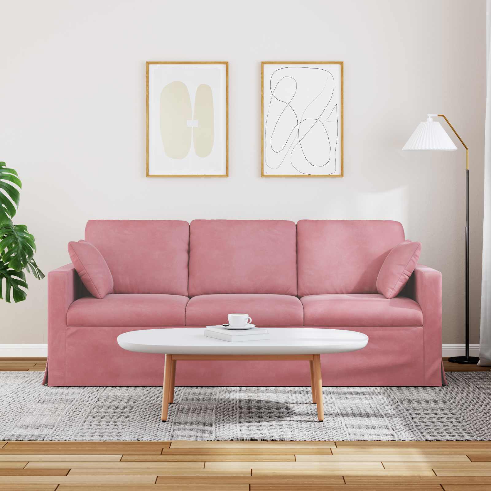 Bank Roze 198 x 78 x 80 cm Fluweel