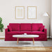 Bank Wijnrood 198 x 78 x 80 cm Fluweel