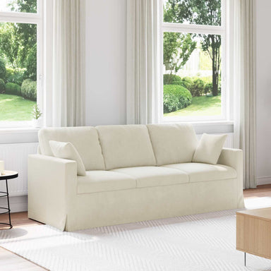 Bank Crème 198 x 78 x 80 cm Fluweel