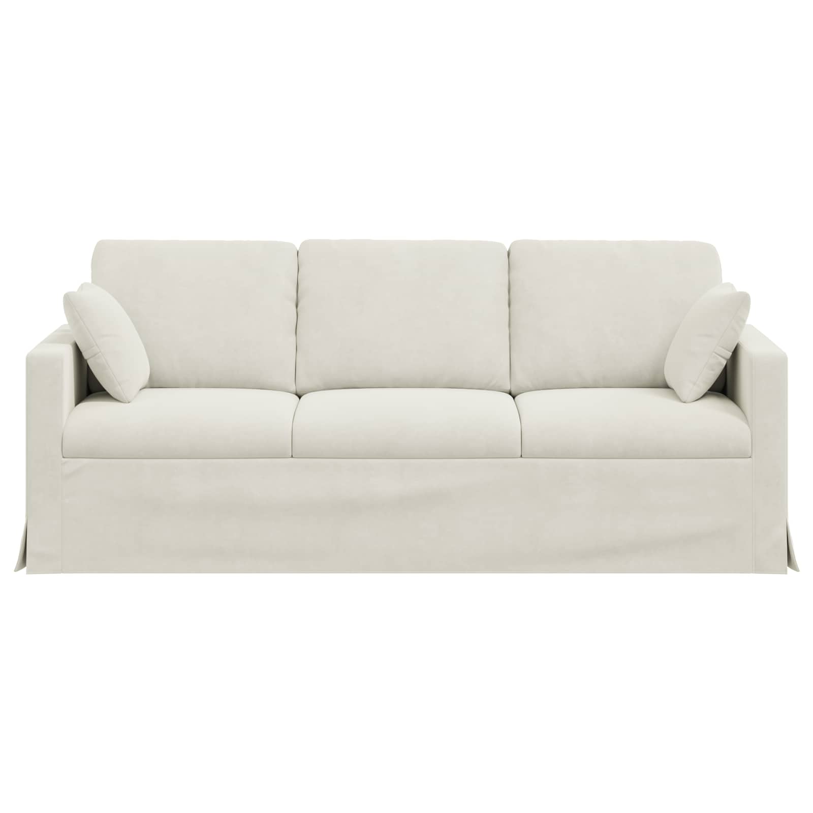 Bank Crème 198 x 78 x 80 cm Fluweel