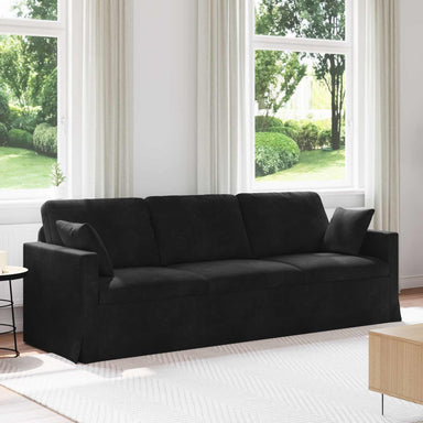 Bank Zwart 228 x 78 x 80 cm Fluweel