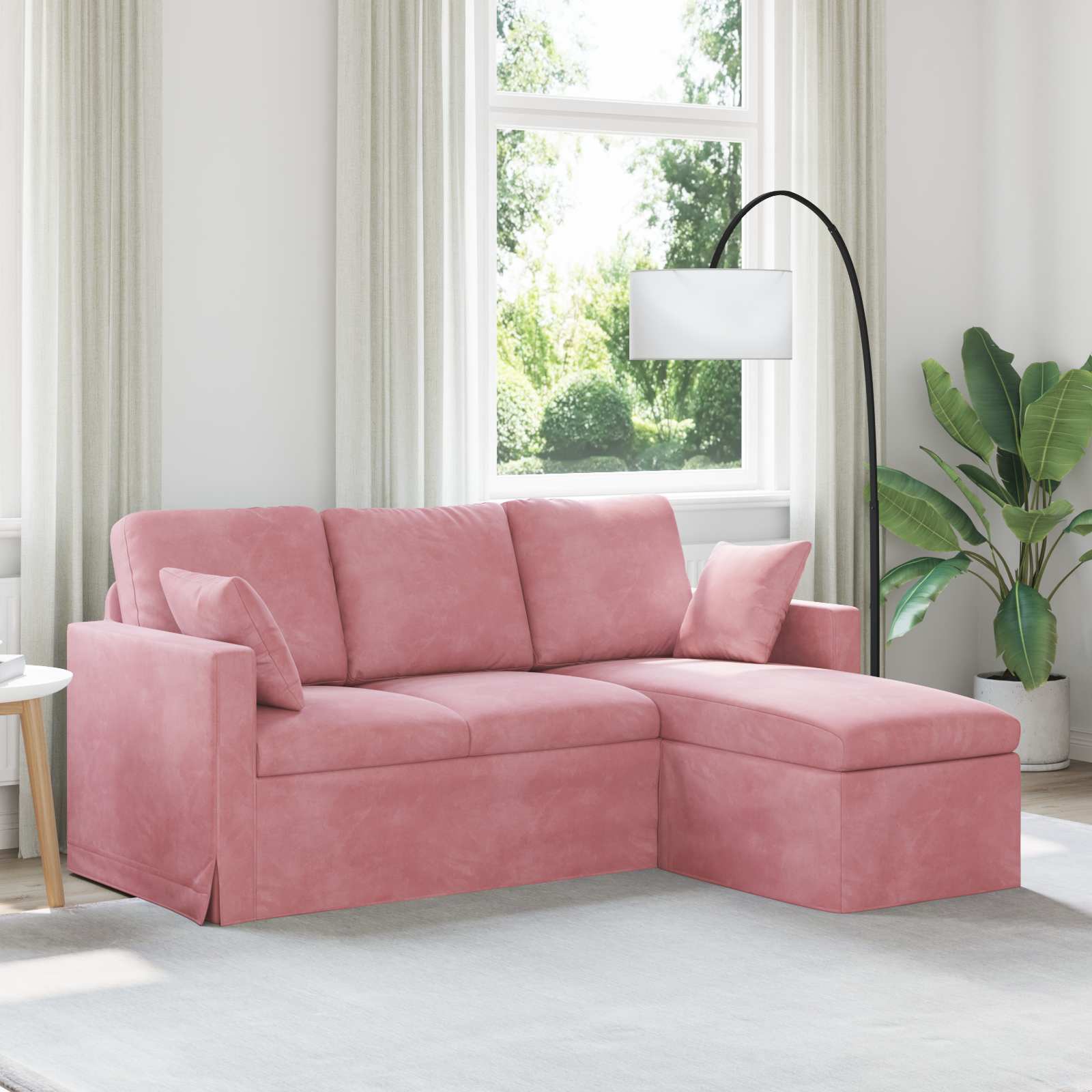 Bank Roze 178 x 134 x 80 cm Fluweel