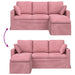 Bank Roze 178 x 134 x 80 cm Fluweel