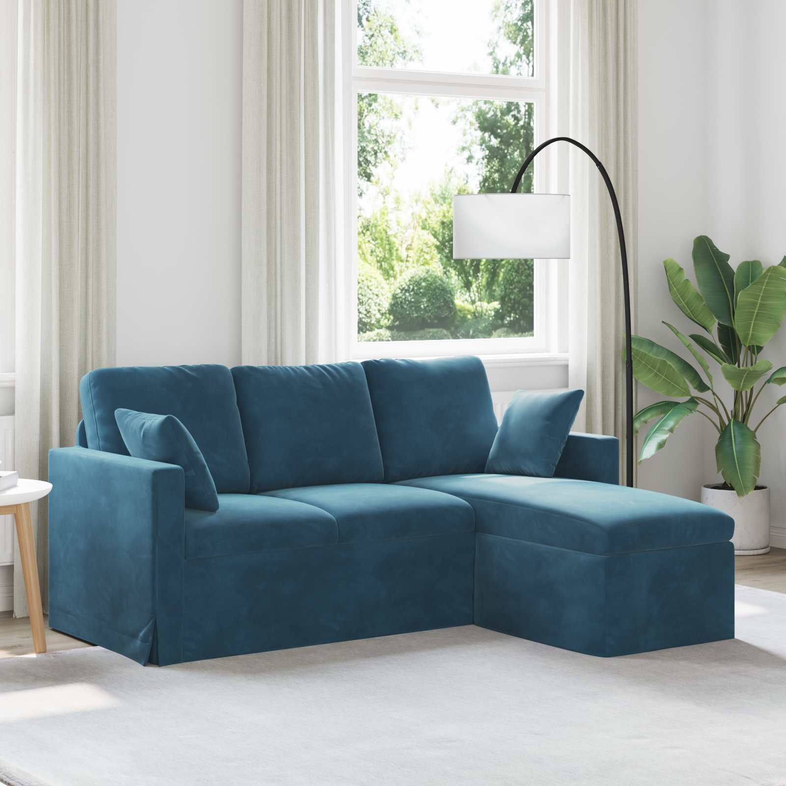 Bank Blauw 178 x 134 x 80 cm Fluweel