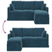 Bank Blauw 178 x 134 x 80 cm Fluweel