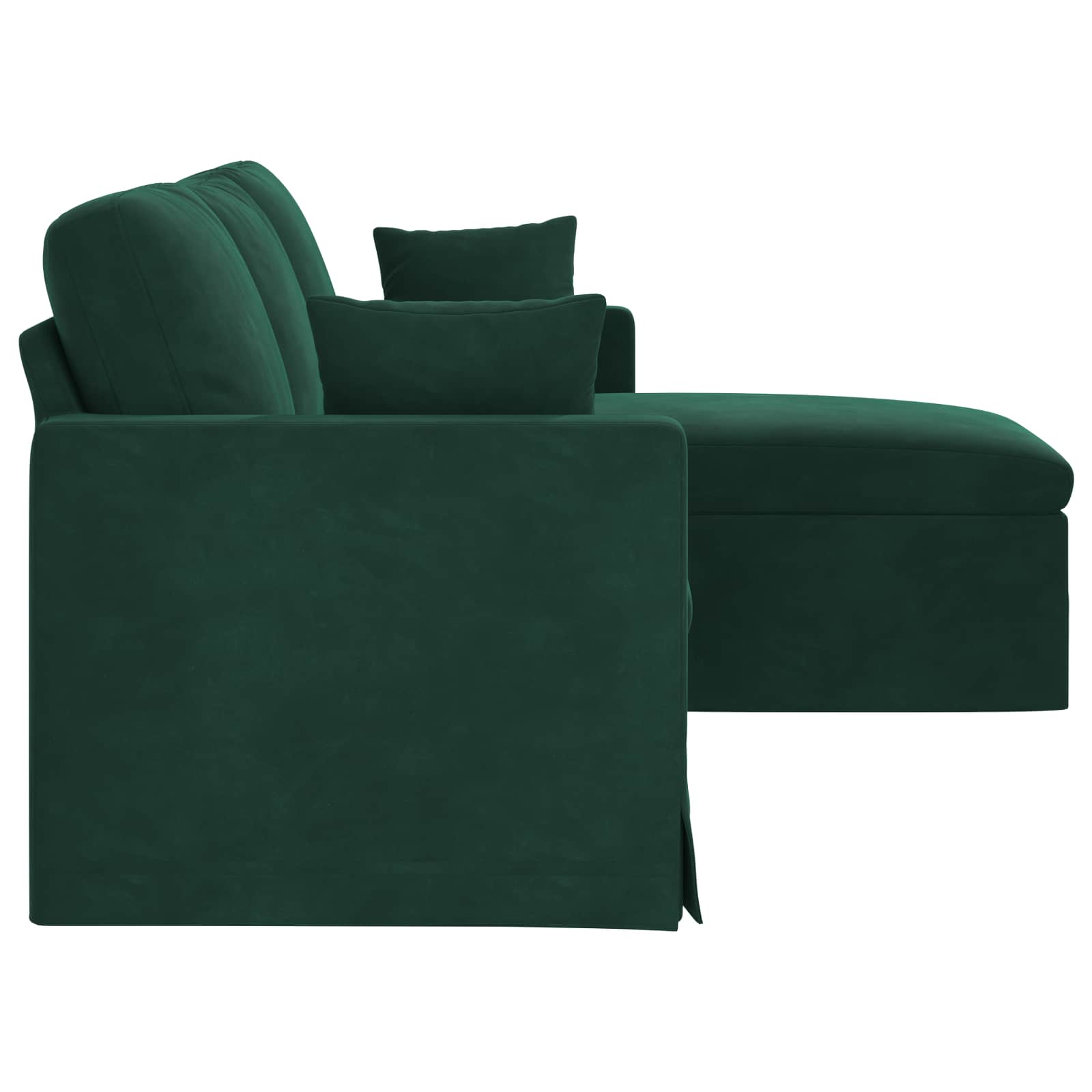 Bank Donkergroen 198 x 134 x 80 cm Fluweel