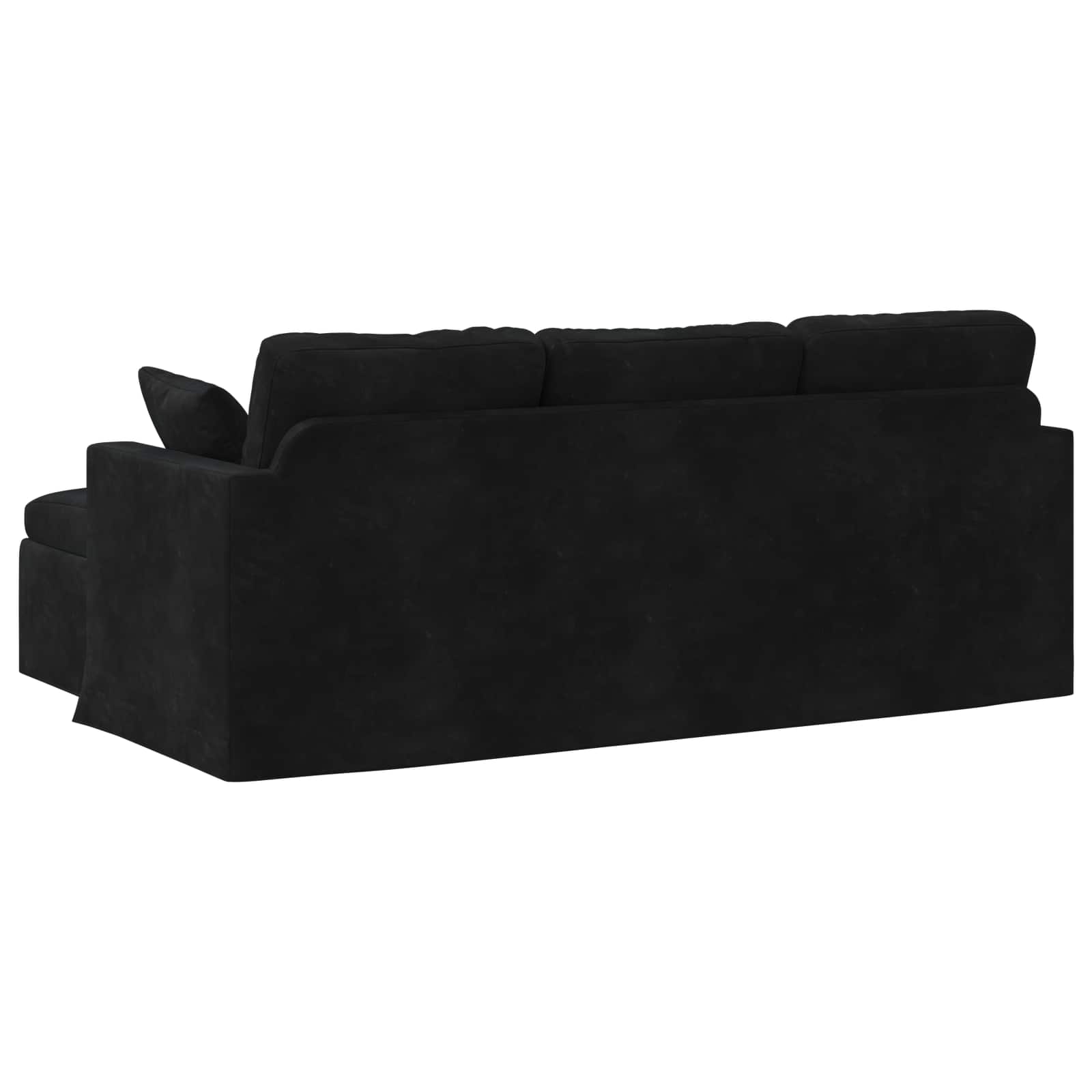 Bank Zwart 198 x 134 x 80 cm Fluweel