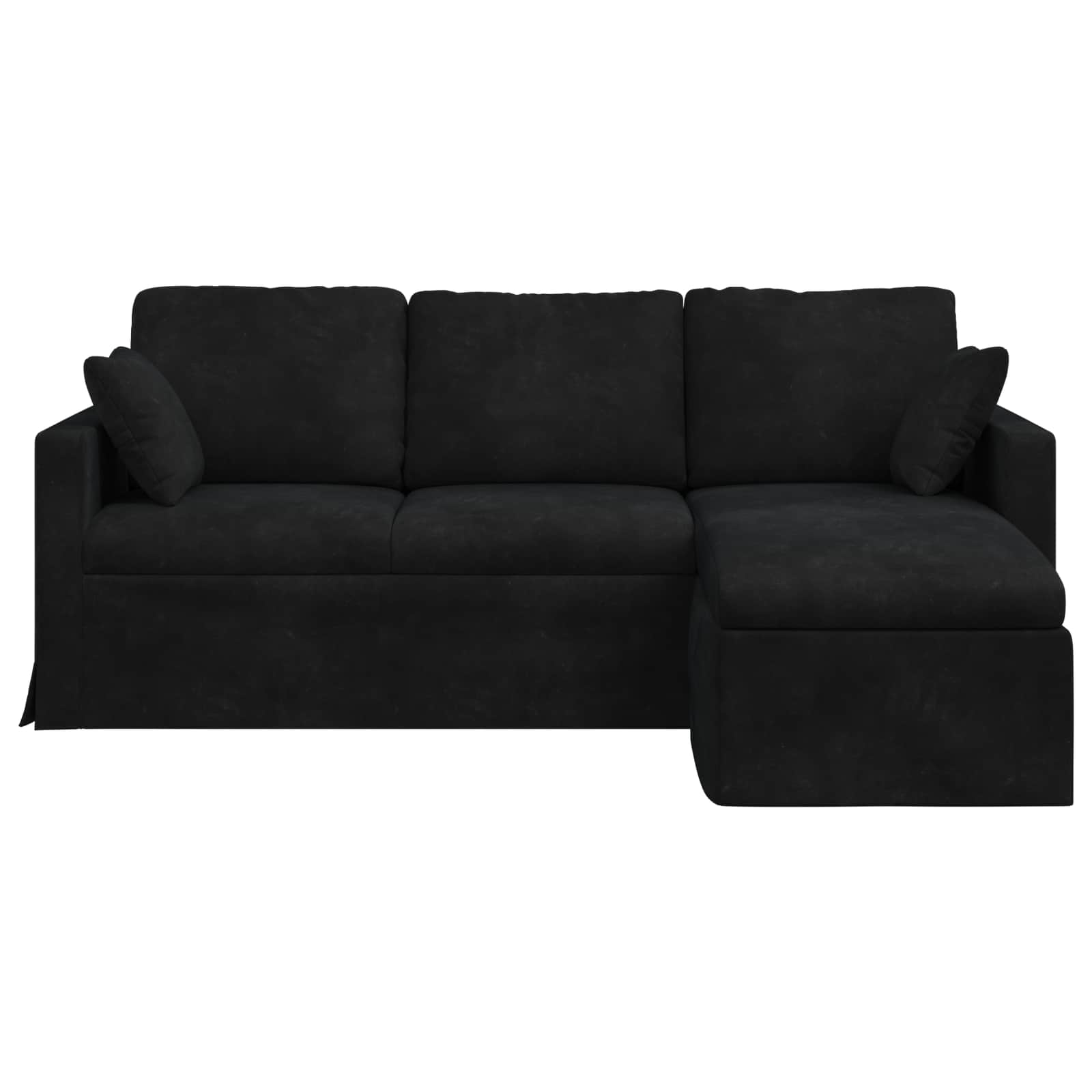 Bank Zwart 198 x 134 x 80 cm Fluweel