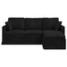 Bank Zwart 198 x 134 x 80 cm Fluweel