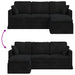 Bank Zwart 198 x 134 x 80 cm Fluweel