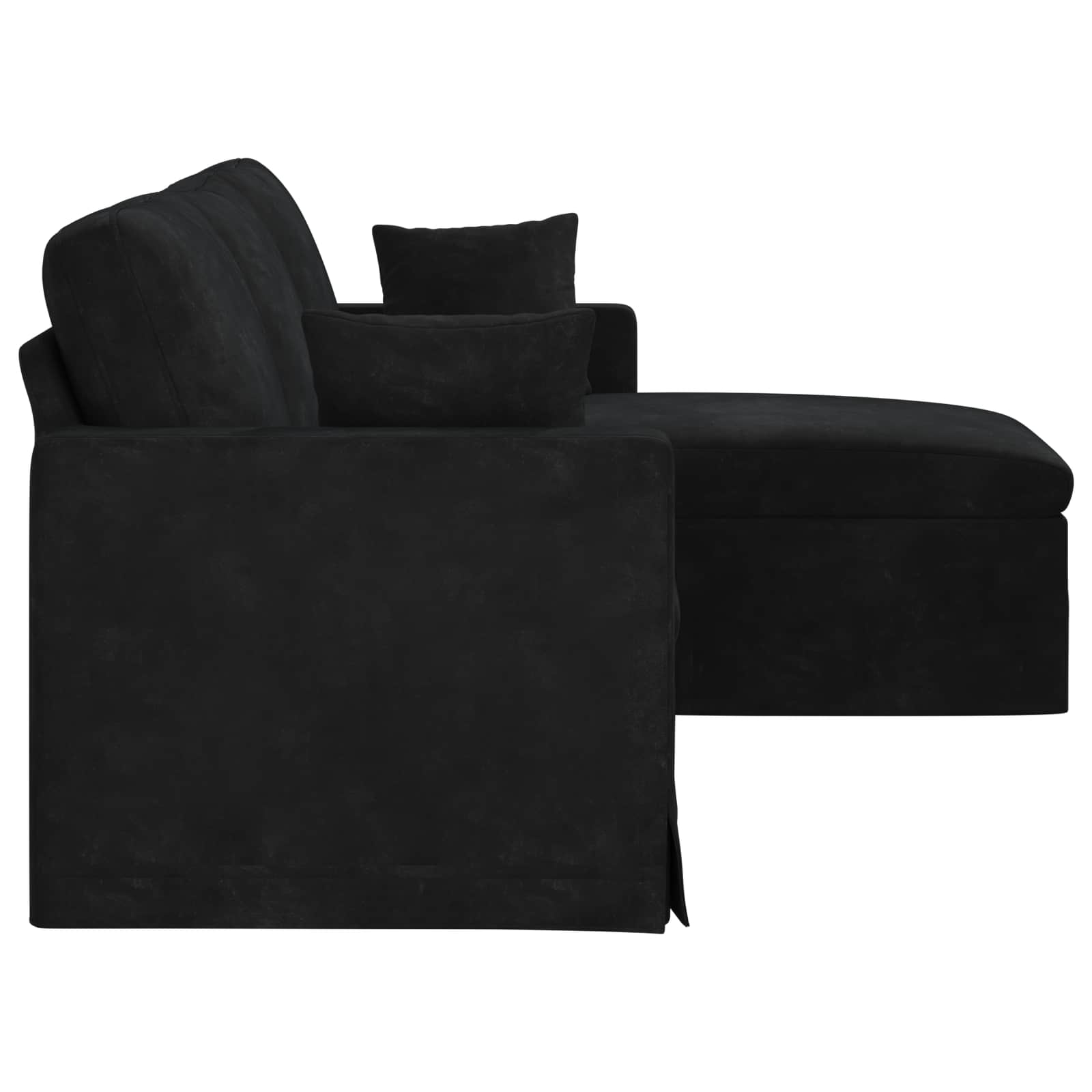 Bank Zwart 198 x 134 x 80 cm Fluweel