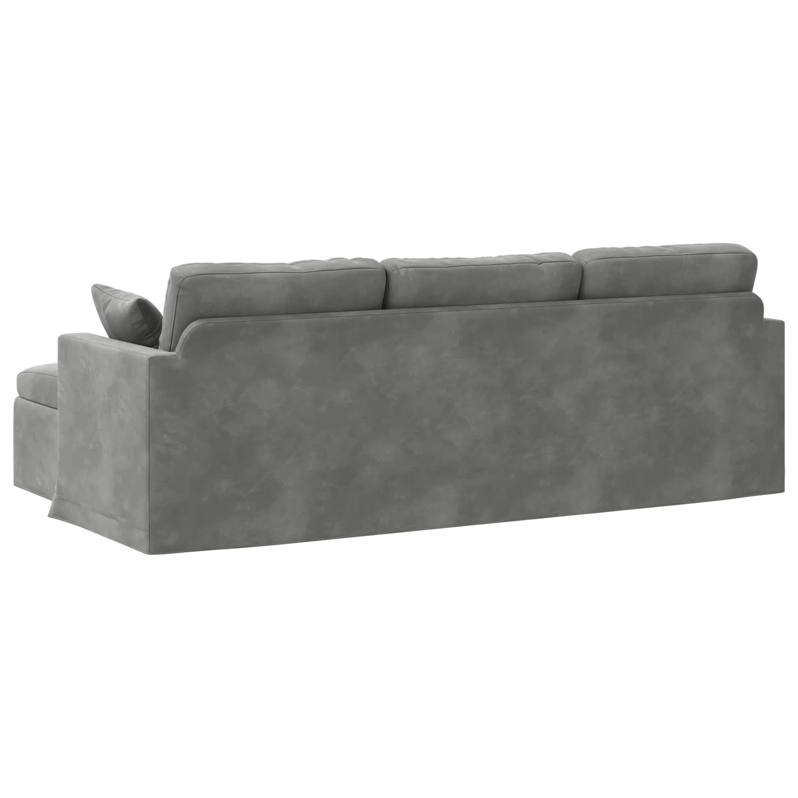 Bank Donkergrijs 228 x 134 x 80 cm Fluweel