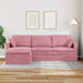 Bank Roze 228 x 134 x 80 cm Fluweel