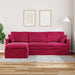 Bank Wijnrood 228 x 134 x 80 cm Fluweel