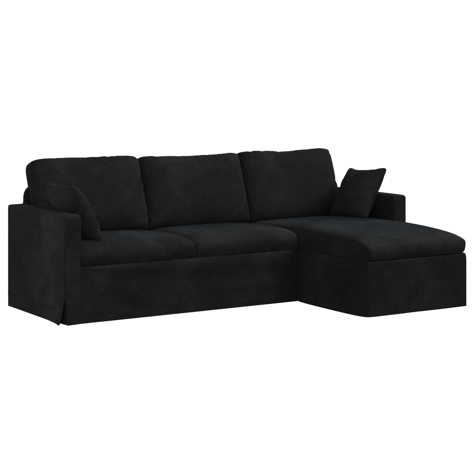 Bank Zwart 228 x 134 x 80 cm Fluweel