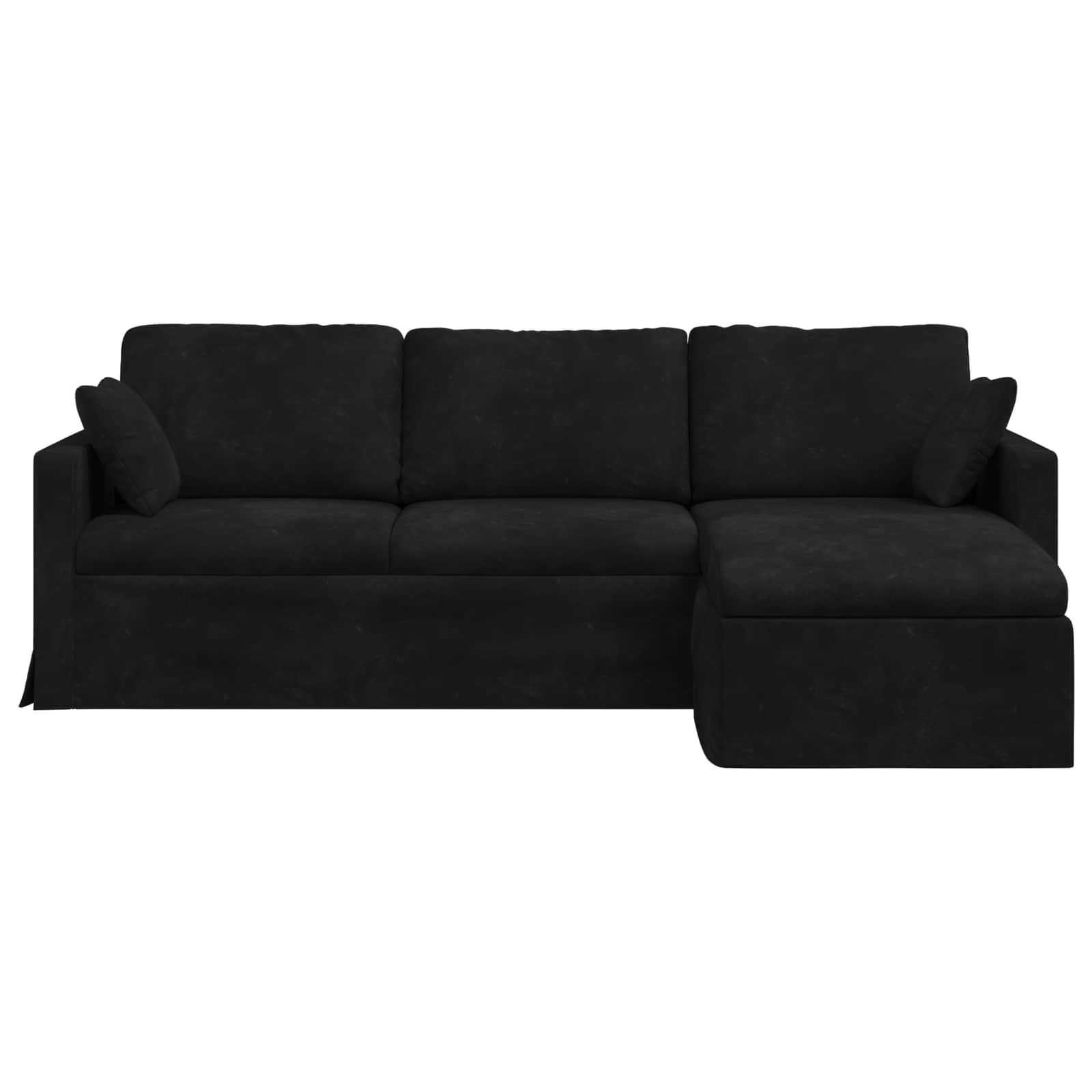 Bank Zwart 228 x 134 x 80 cm Fluweel