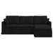 Bank Zwart 228 x 134 x 80 cm Fluweel