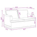Bank Donkergrijs 144 x 80 x 85 cm Stof