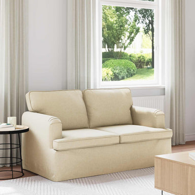 Bank Crème 144 x 80 x 85 cm Stof