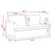 Bank Donkergrijs 162 x 80 x 85 cm Stof