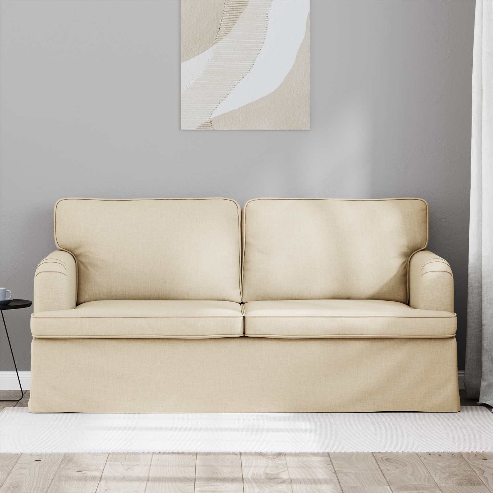 Bank Crème 162 x 80 x 85 cm Stof