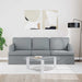 Bank Lichtgrijs 201 x 80 x 85 cm Stof