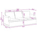 Bank Donkergrijs 201 x 80 x 85 cm Stof