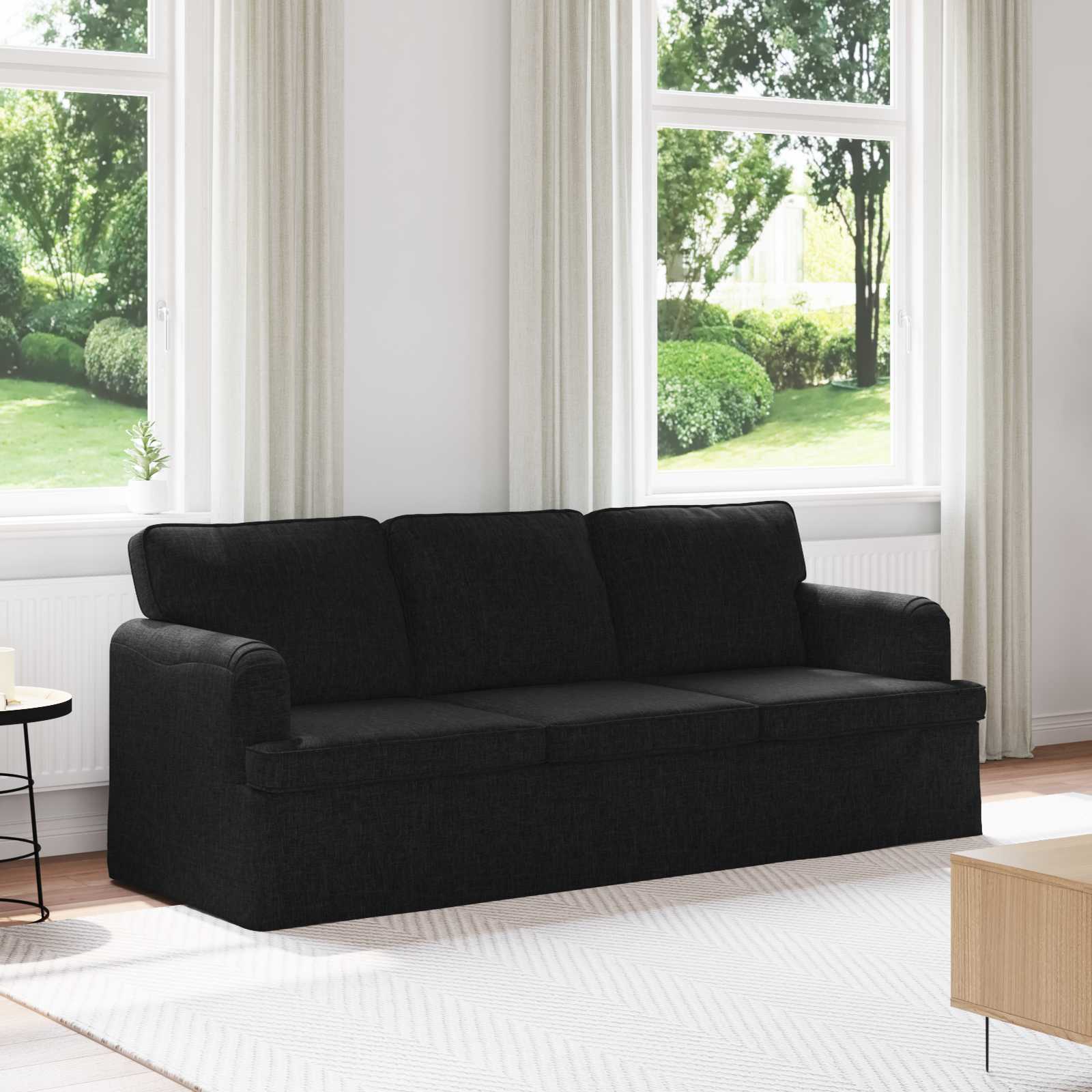 Bank Zwart 201 x 80 x 85 cm Stof