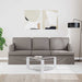 Bank Taupe 201 x 80 x 85 cm Stof