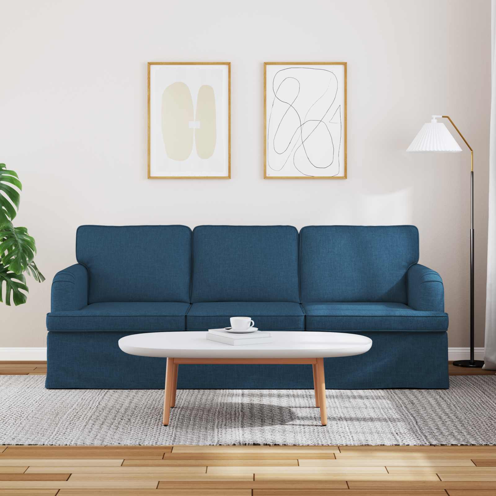 Bank Blauw 201 x 80 x 85 cm Stof