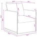 Bank Donkergrijs 75 x 82 x 85 cm Stof