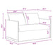Bank Donkergrijs 136 x 82 x 85 cm Stof