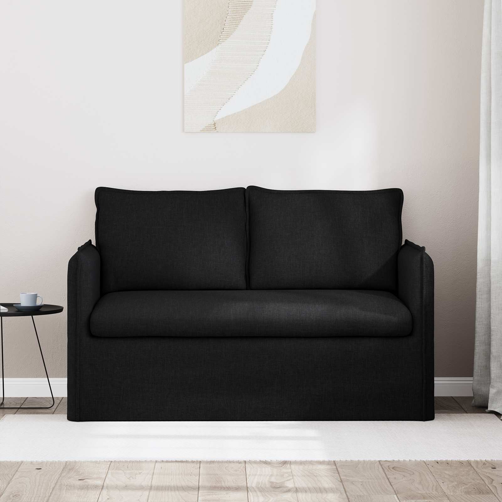 Bank Zwart 136 x 82 x 85 cm Stof