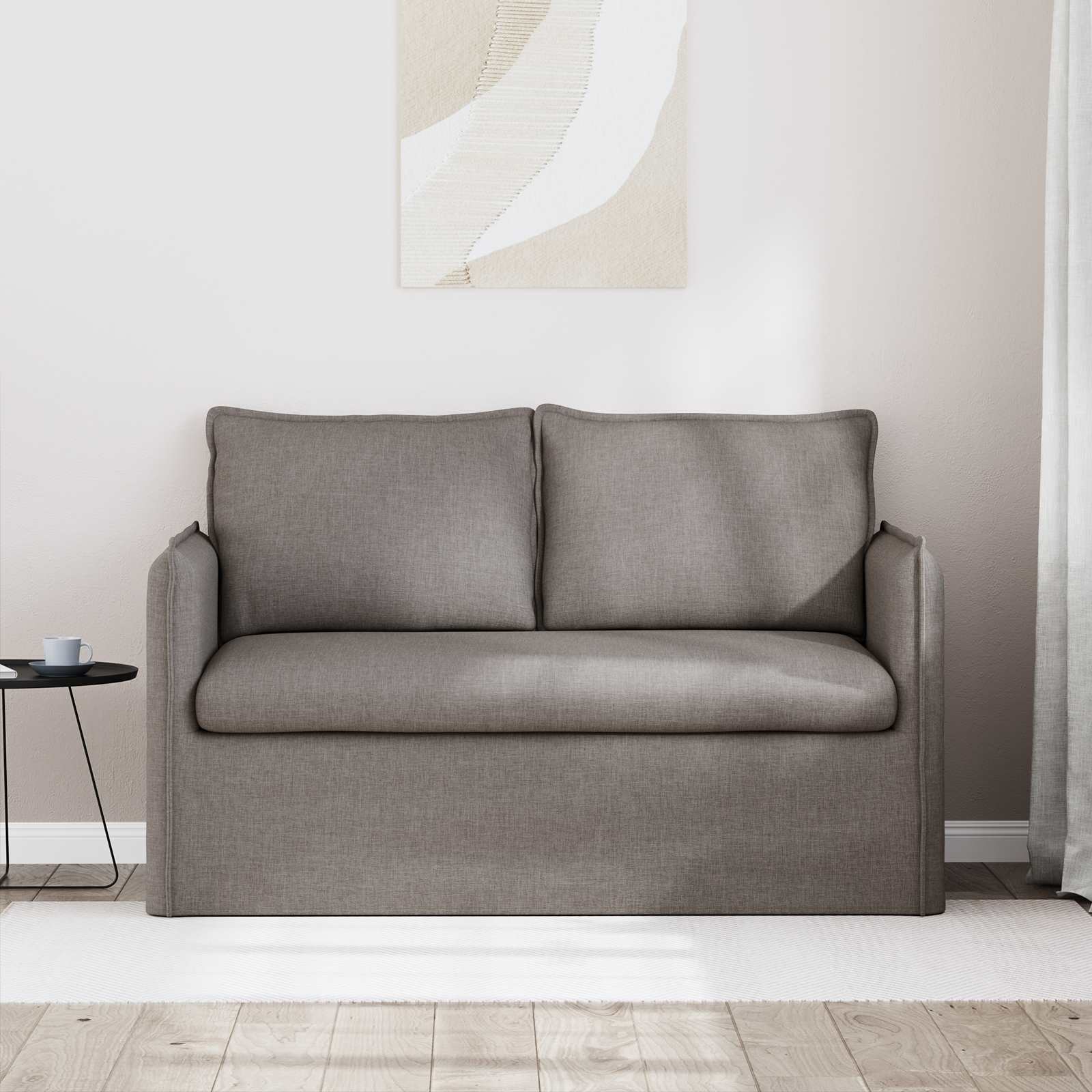 Bank Taupe 136 x 82 x 85 cm Stof