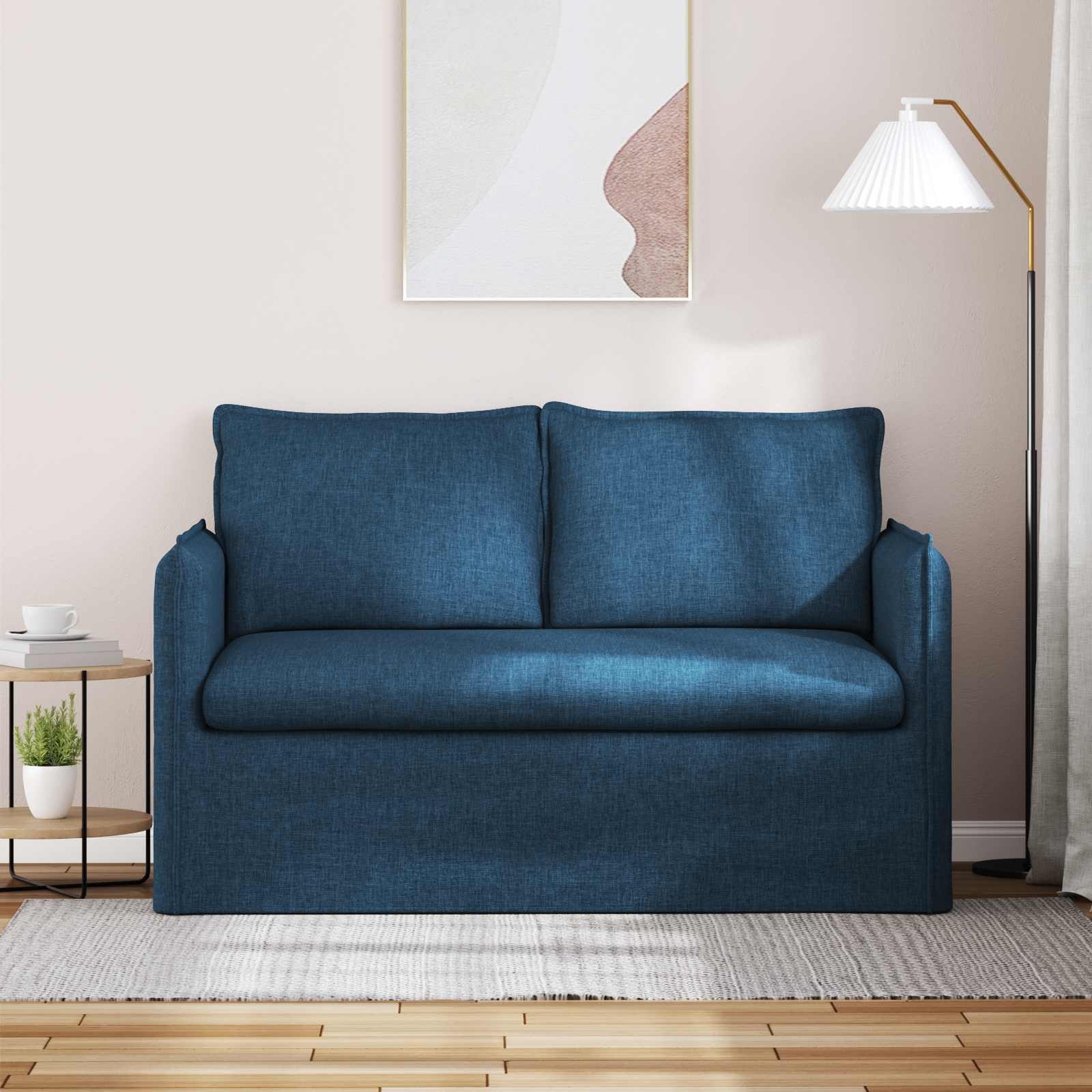 Bank Blauw 136 x 82 x 85 cm Stof