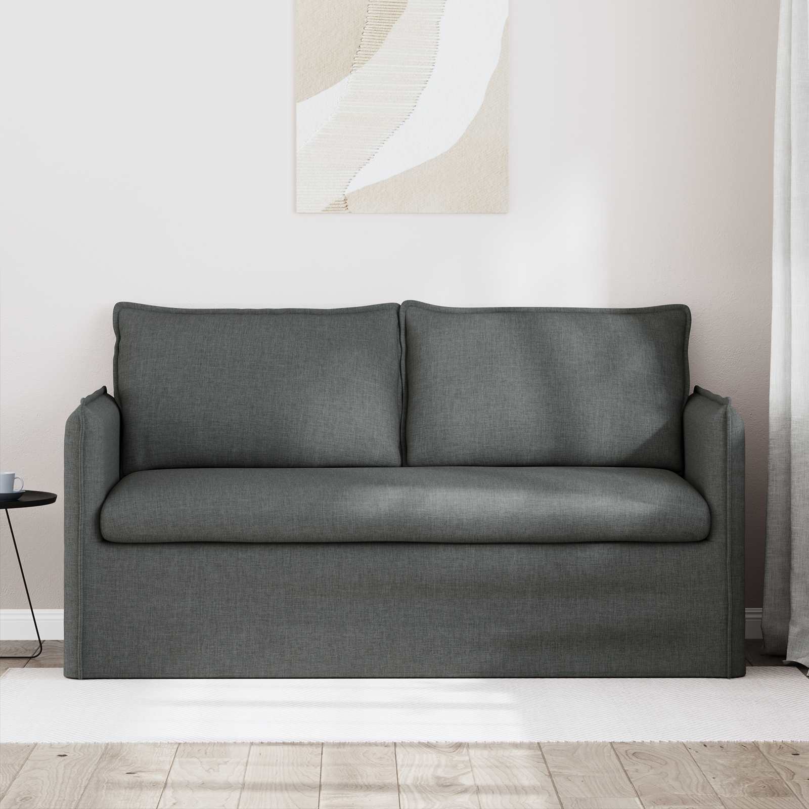 Bank Donkergrijs 156 x 82 x 85 cm Stof