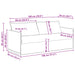 Bank Donkergrijs 196 x 82 x 85 cm Stof