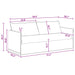 Bank Donkergrijs 196 x 82 x 85 cm Stof