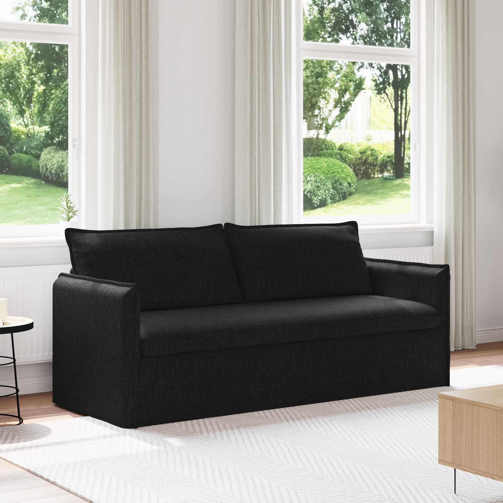 Bank Zwart 196 x 82 x 85 cm Stof