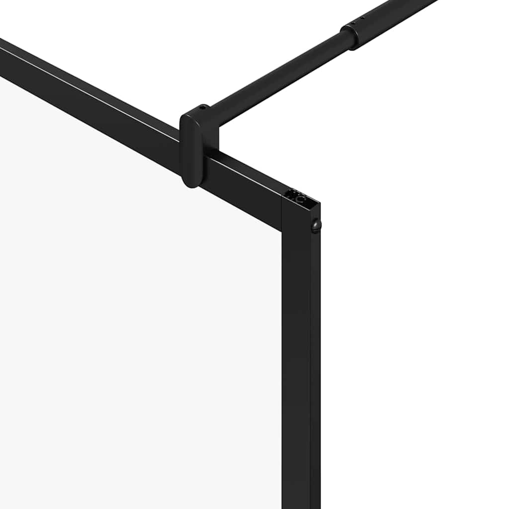 Inloop Douche Wand Zwart 80 x 195 x 0.5 cm Glas en Aluminium