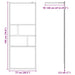 Inloop Douche Wand Zwart 80 x 195 x 0.5 cm Glas en Aluminium