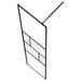 Inloop Douche Wand Zwart 80 x 195 x 0.5 cm Glas en Aluminium