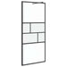 Inloop Douche Wand Zwart 90 x 195 x 0,5 cm Glas en Aluminium
