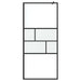Inloop Douche Wand Zwart 90 x 195 x 0,5 cm Glas en Aluminium