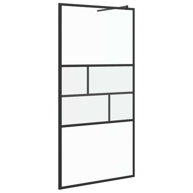 Inloop Douche Wand Zwart 100 x 195 x 0,5 cm Glas en Aluminium