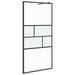Inloop Douche Wand Zwart 100 x 195 x 0,5 cm Glas en Aluminium